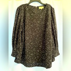 Confetti blouse (Melloday) XL fitted puff sleeve